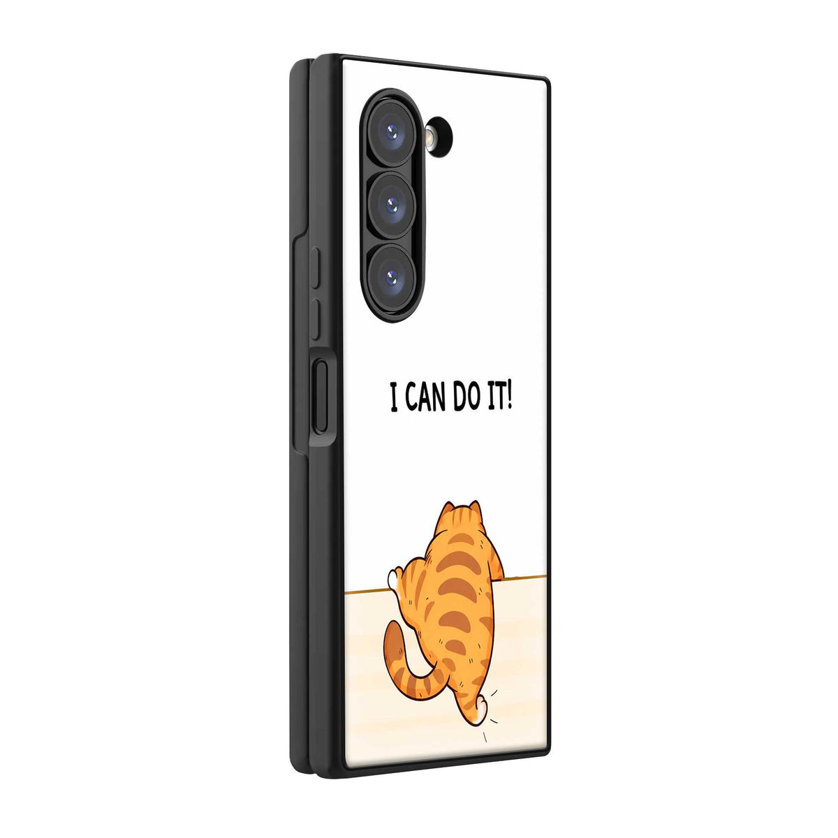 Brave Kitty Samsung Z Fold Glass Case