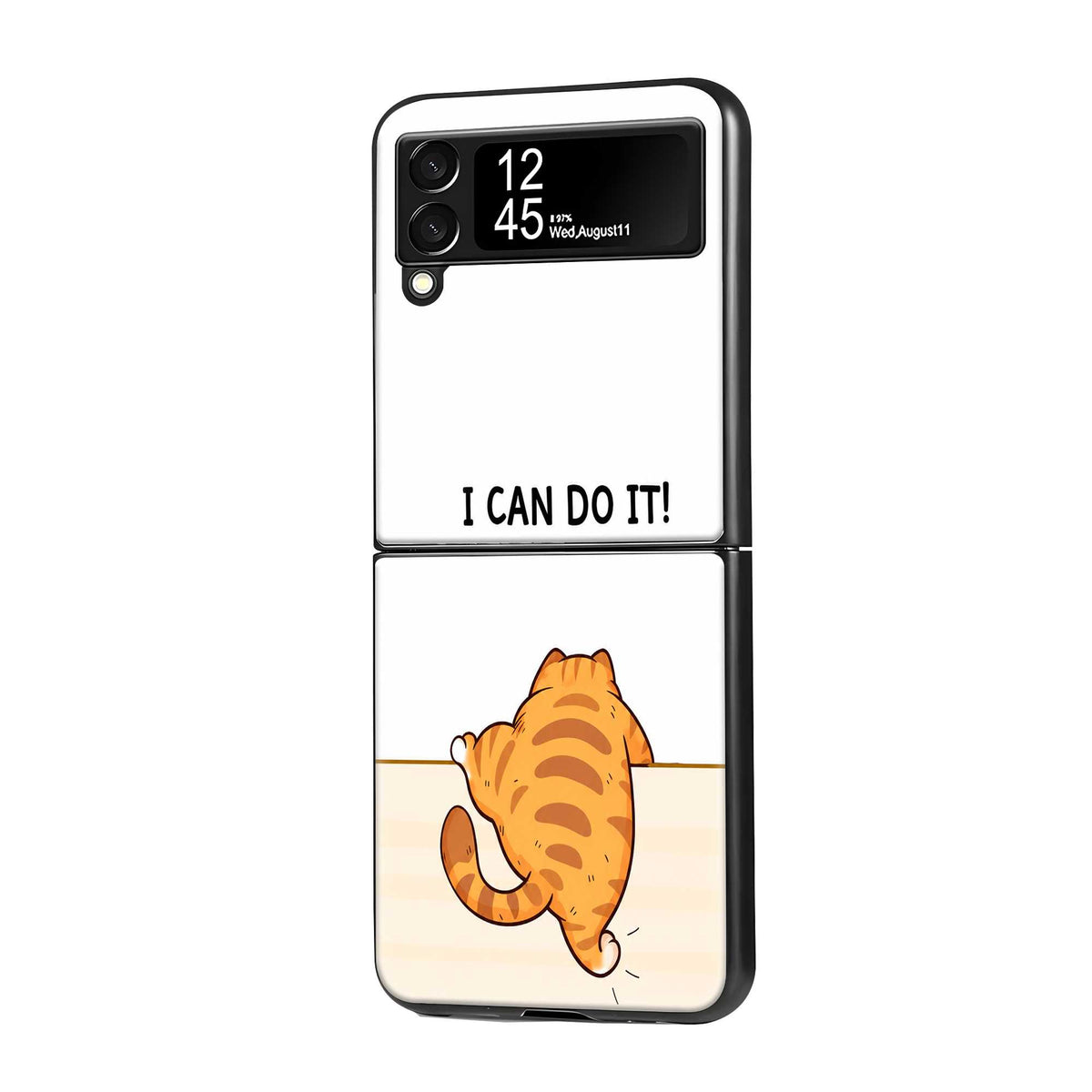 Brave Kitty Samsung Z Flip Glass Case