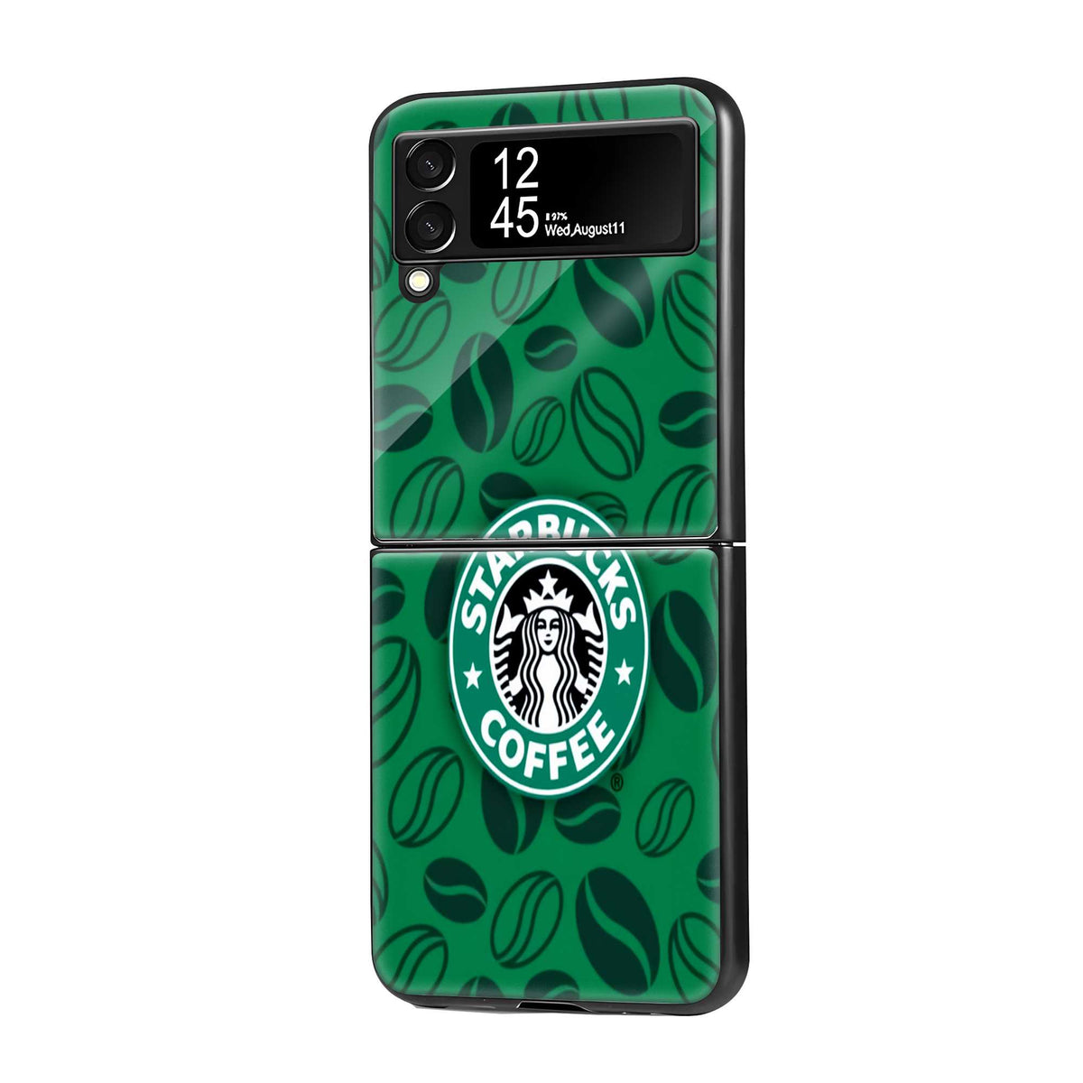 Brewed in Green Samsung Z Flip Glass Case