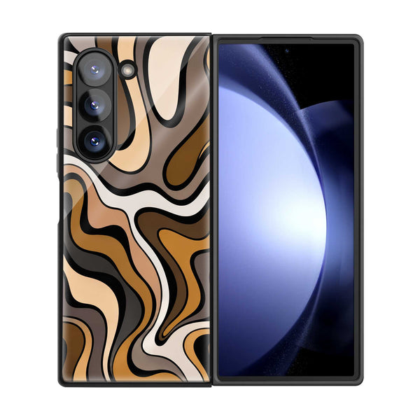 Brown Rhythm Samsung Z Fold Glass Case