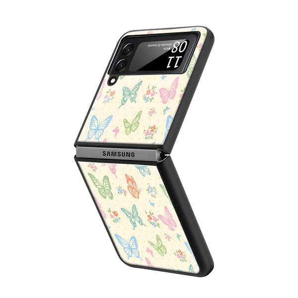 Butterfly Garden Samsung Z Flip Glass Case