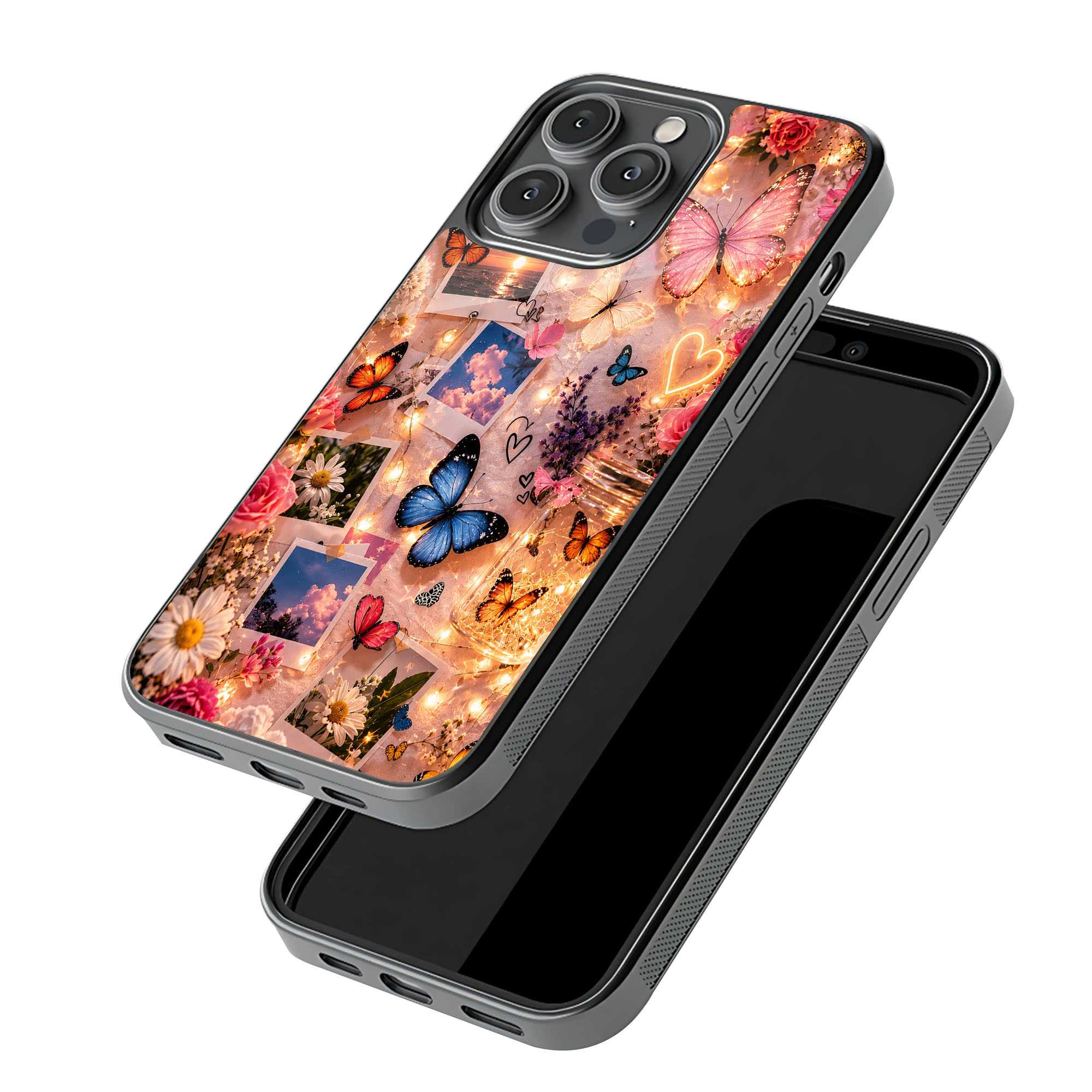 Butterfly Glow Glass Case