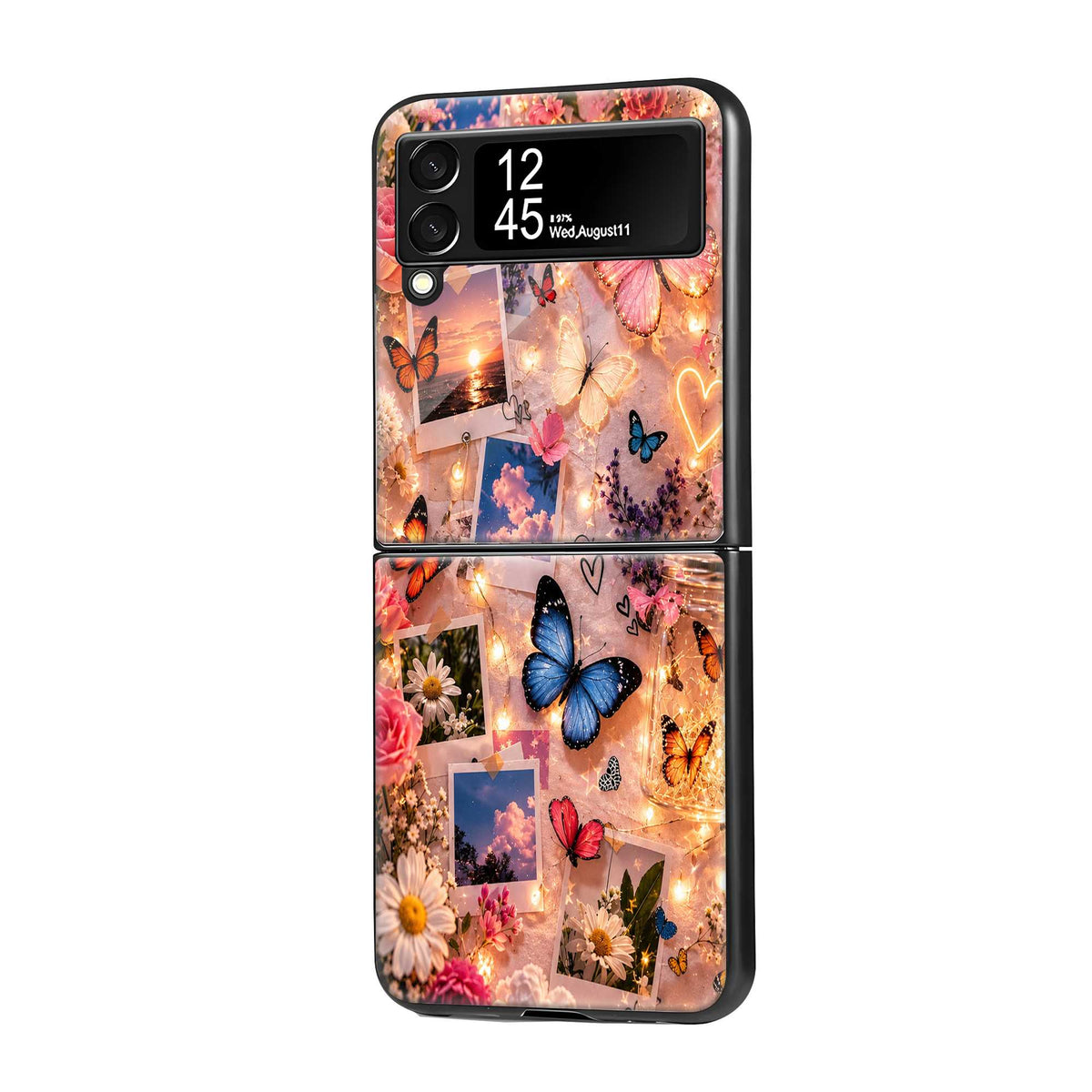 Butterfly Glow Samsung Z Flip Glass Case Main image