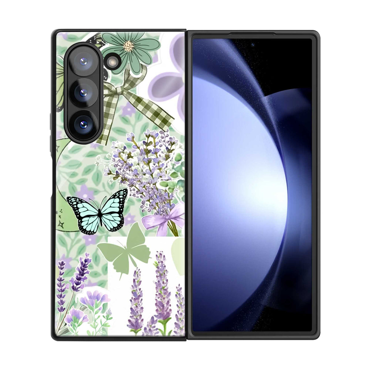 Butterfly Meadow Samsung Z Fold Glass Case