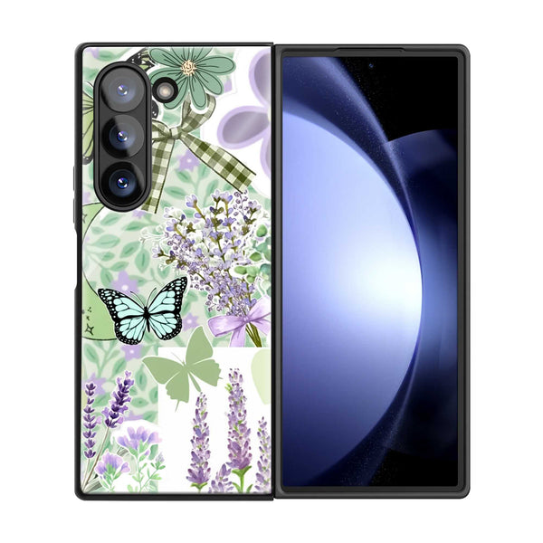 Butterfly Meadow Samsung Z Fold Glass Case