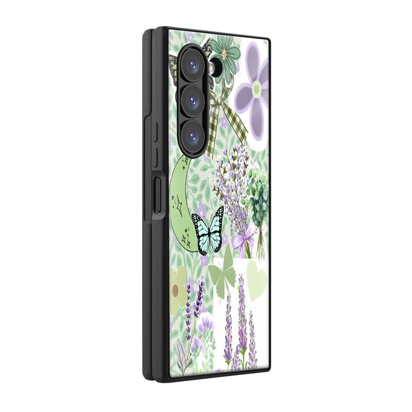 Butterfly Meadow Samsung Z Fold Glass Case