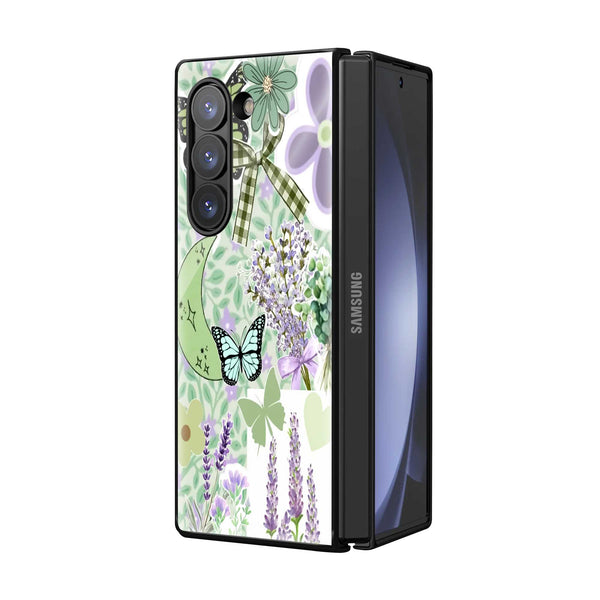 Butterfly Meadow Samsung Z Fold Glass Case