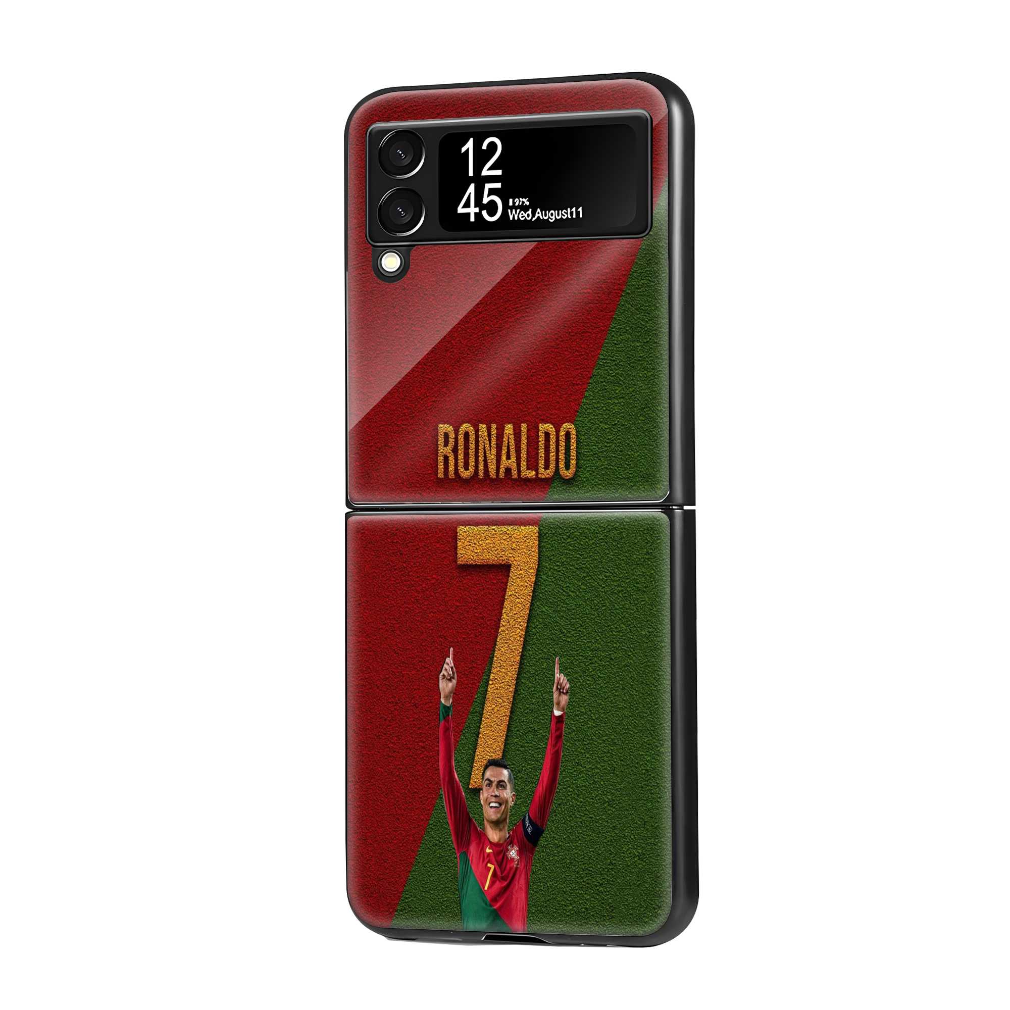 CR7 Portugal Samsung Z Flip Glass Case
