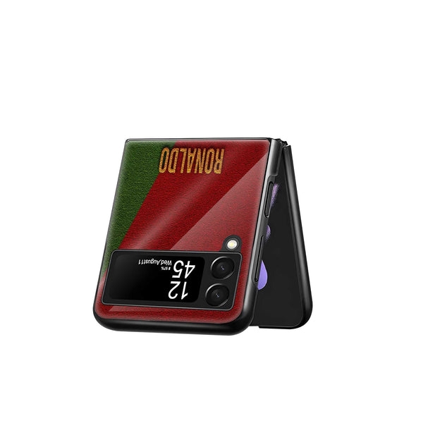CR7 Portugal Samsung Z Flip Glass Case