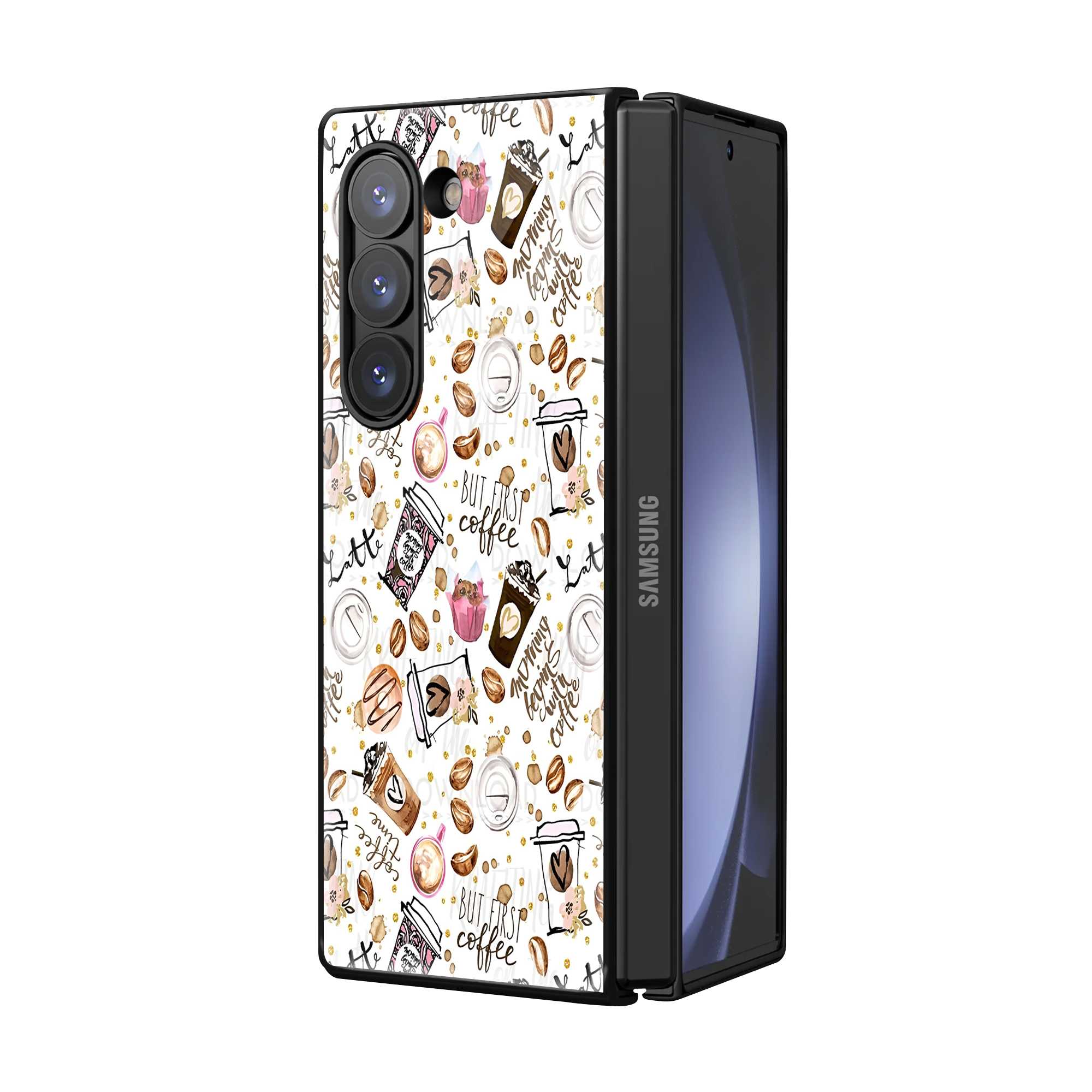 Caffeine Crush Samsung Z Fold Glass Case