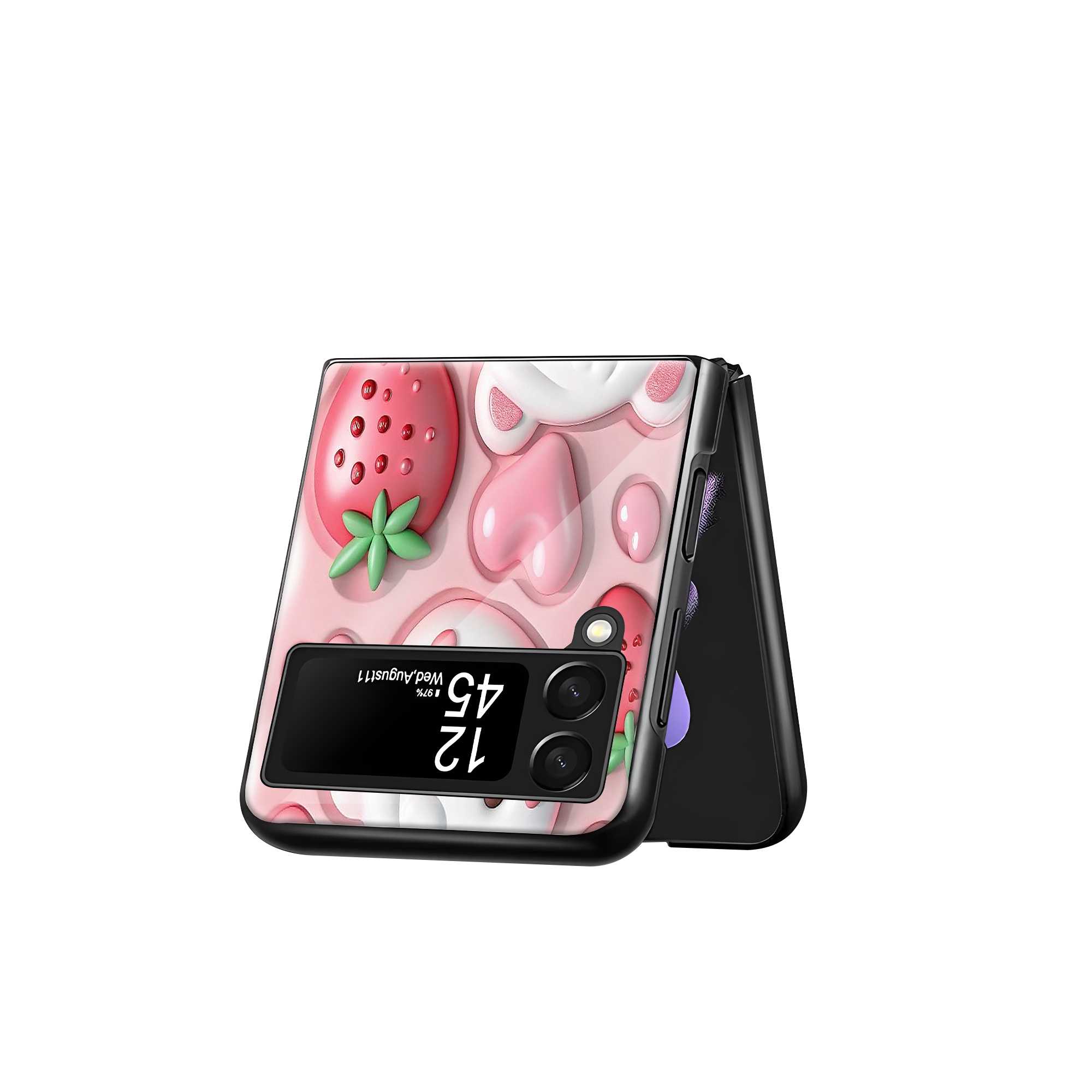 Candy Floss Bear Samsung Z Flip Glass Case