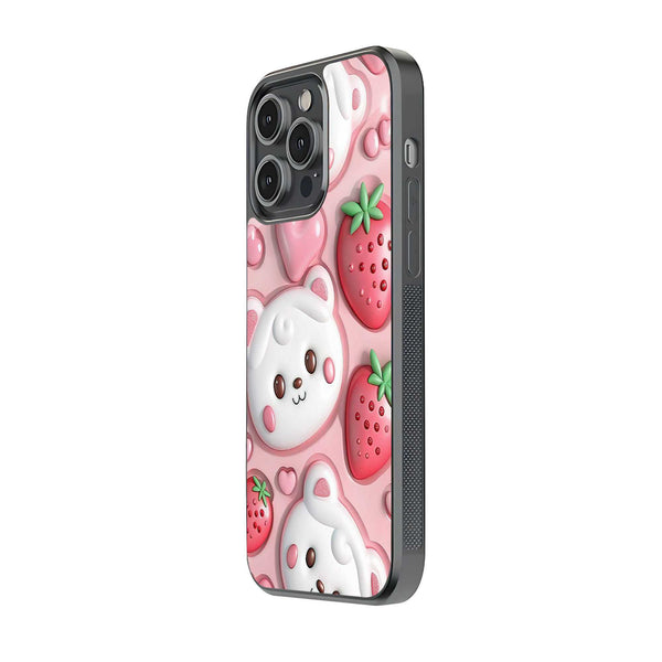 Candy Floss Bear Glass Case
