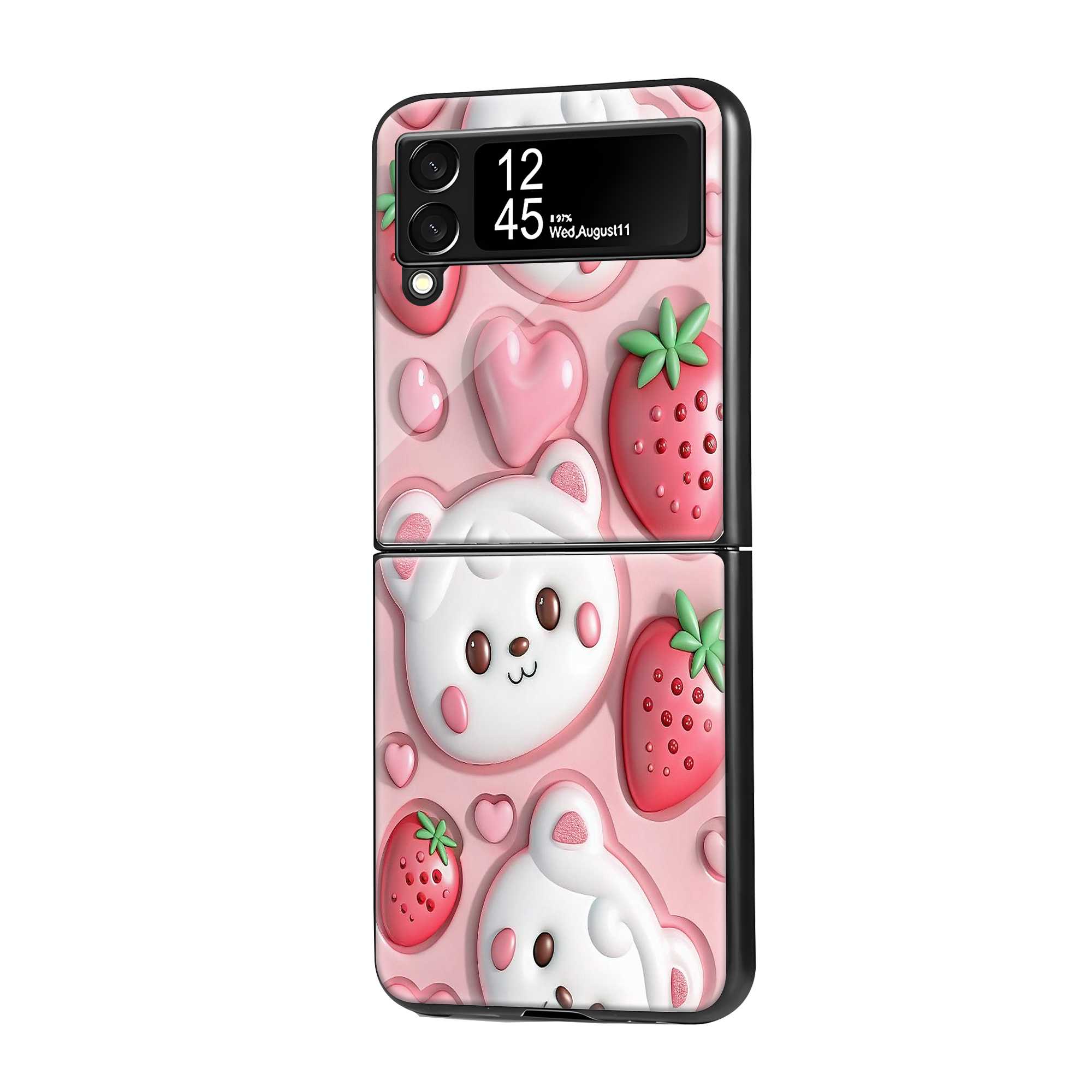 Candy Floss Bear Samsung Z Flip Glass Case