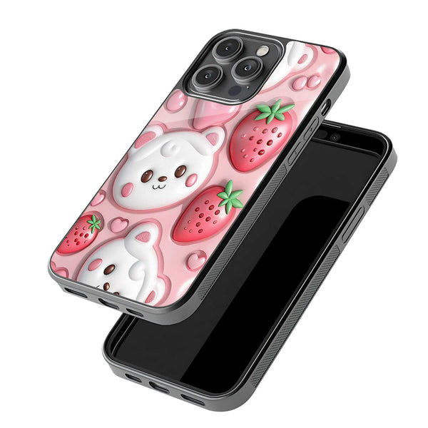 Candy Floss Bear Glass Case
