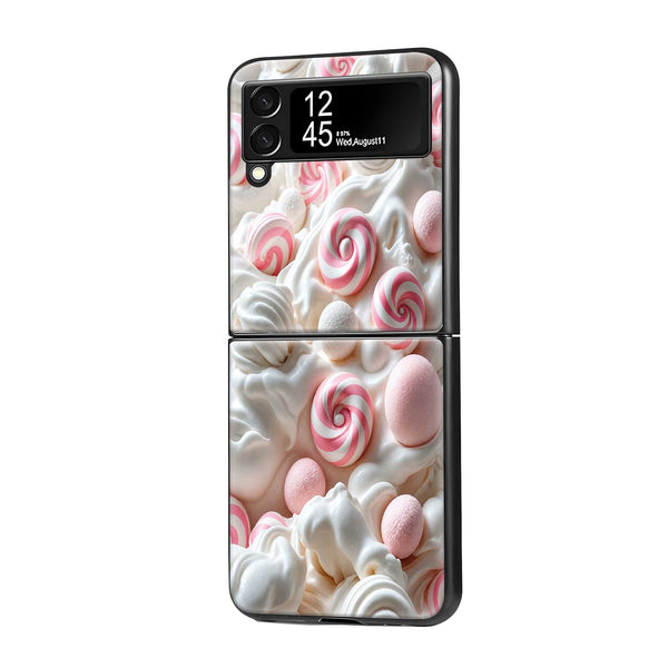 Candy Swirl Samsung Z Flip Glass Case