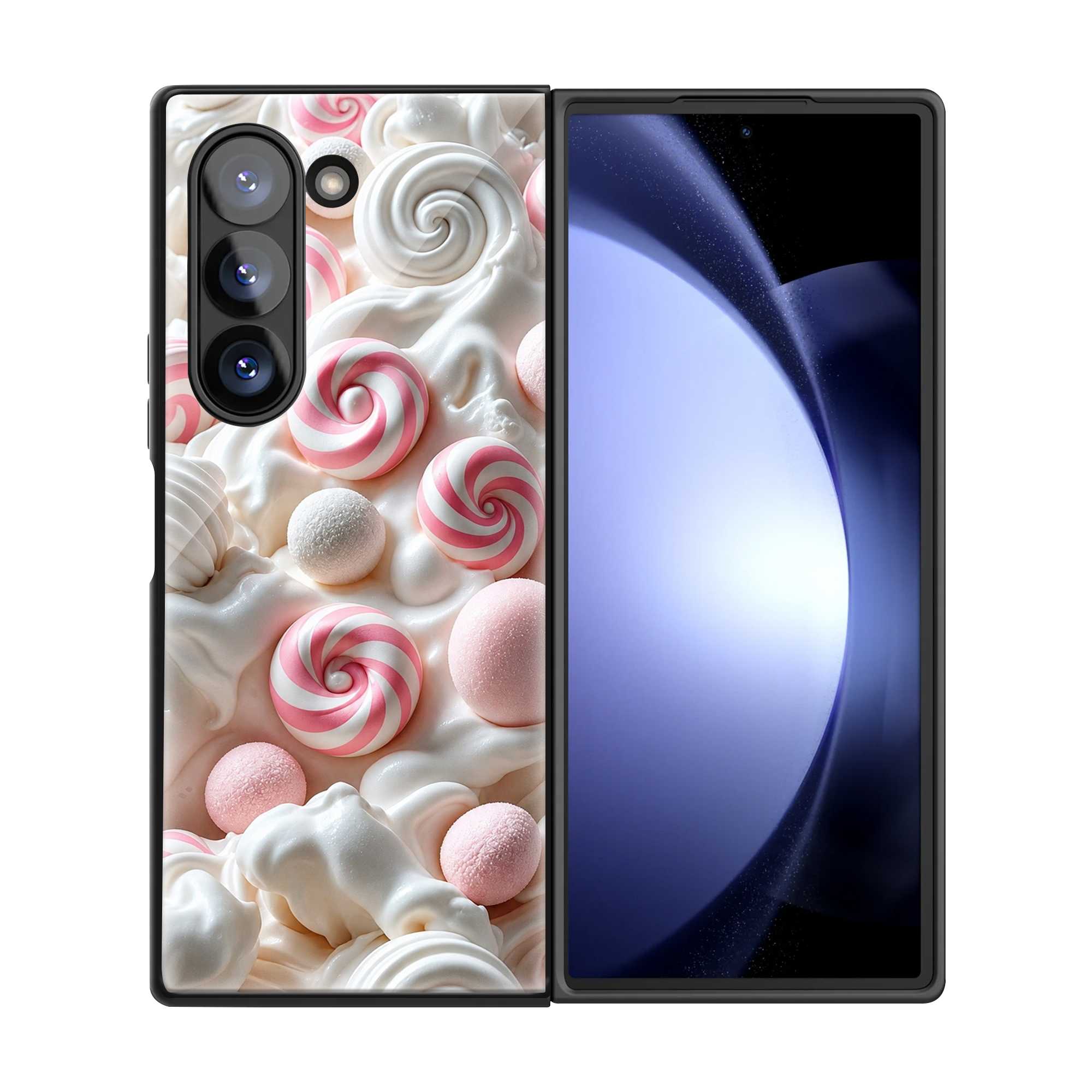 Candy Swirl Samsung Z Fold Glass Case