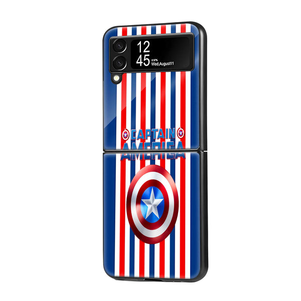 Captain Pride Samsung Z Flip Glass Case