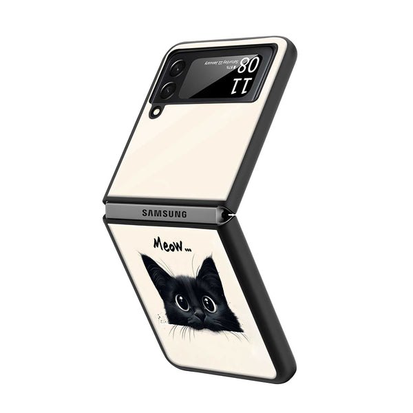 Cat Vibes Samsung Z Flip Glass Case