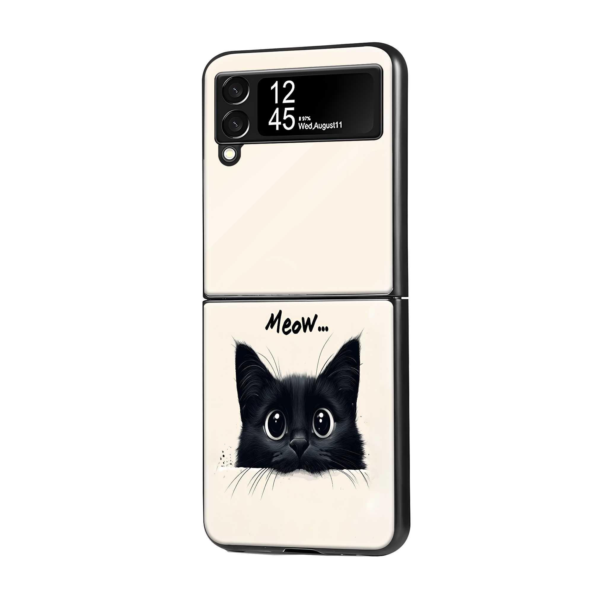 Cat Vibes Samsung Z Flip Glass Case