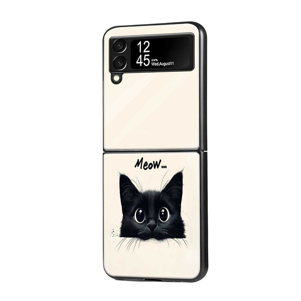 Cat Vibes Samsung Z Flip Glass Case