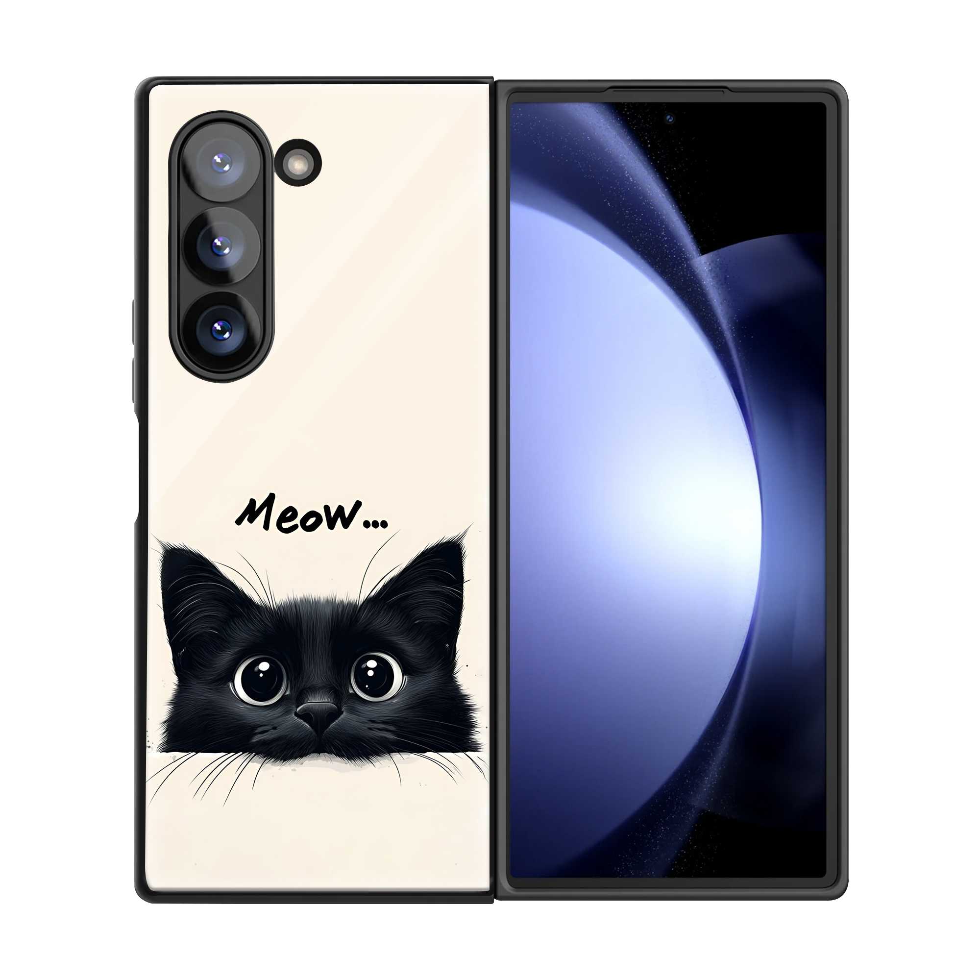 Cat Vibes Samsung Z Fold Glass Case