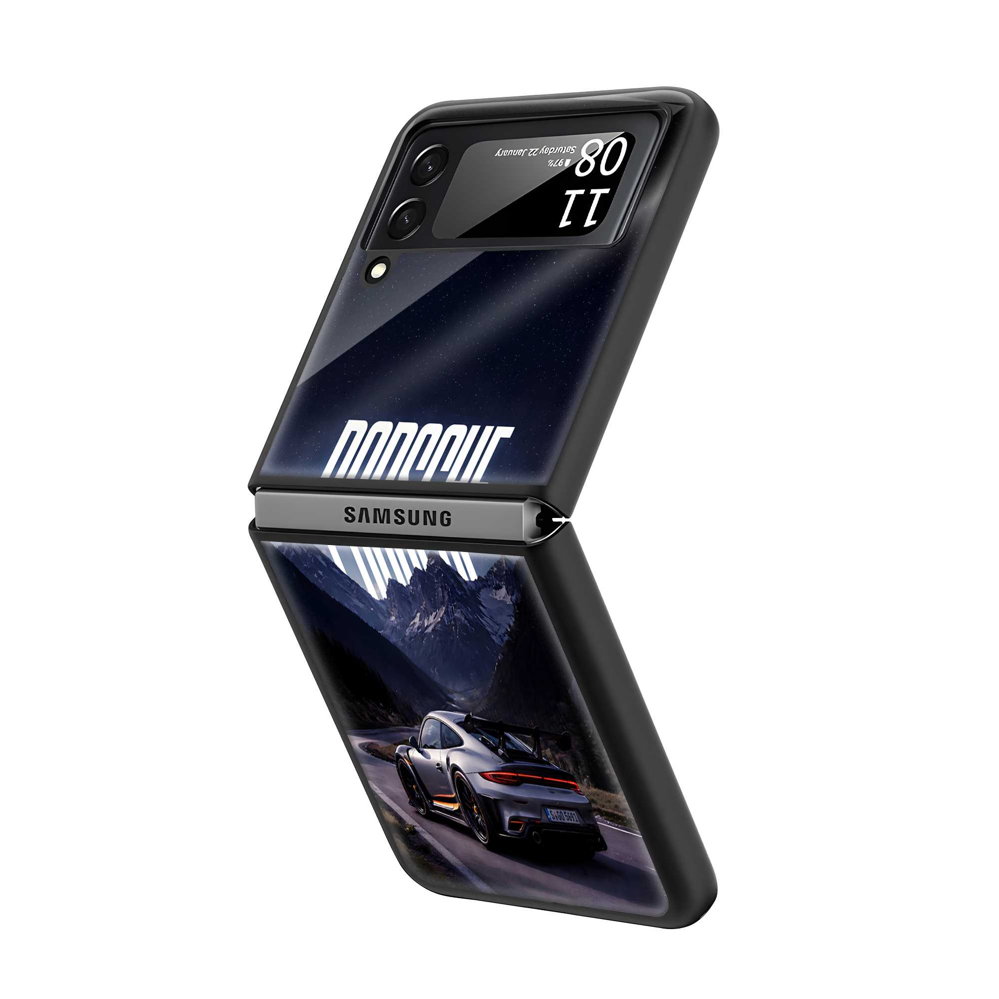 Celestial Drift Samsung Z Flip Glass Case Secondary image