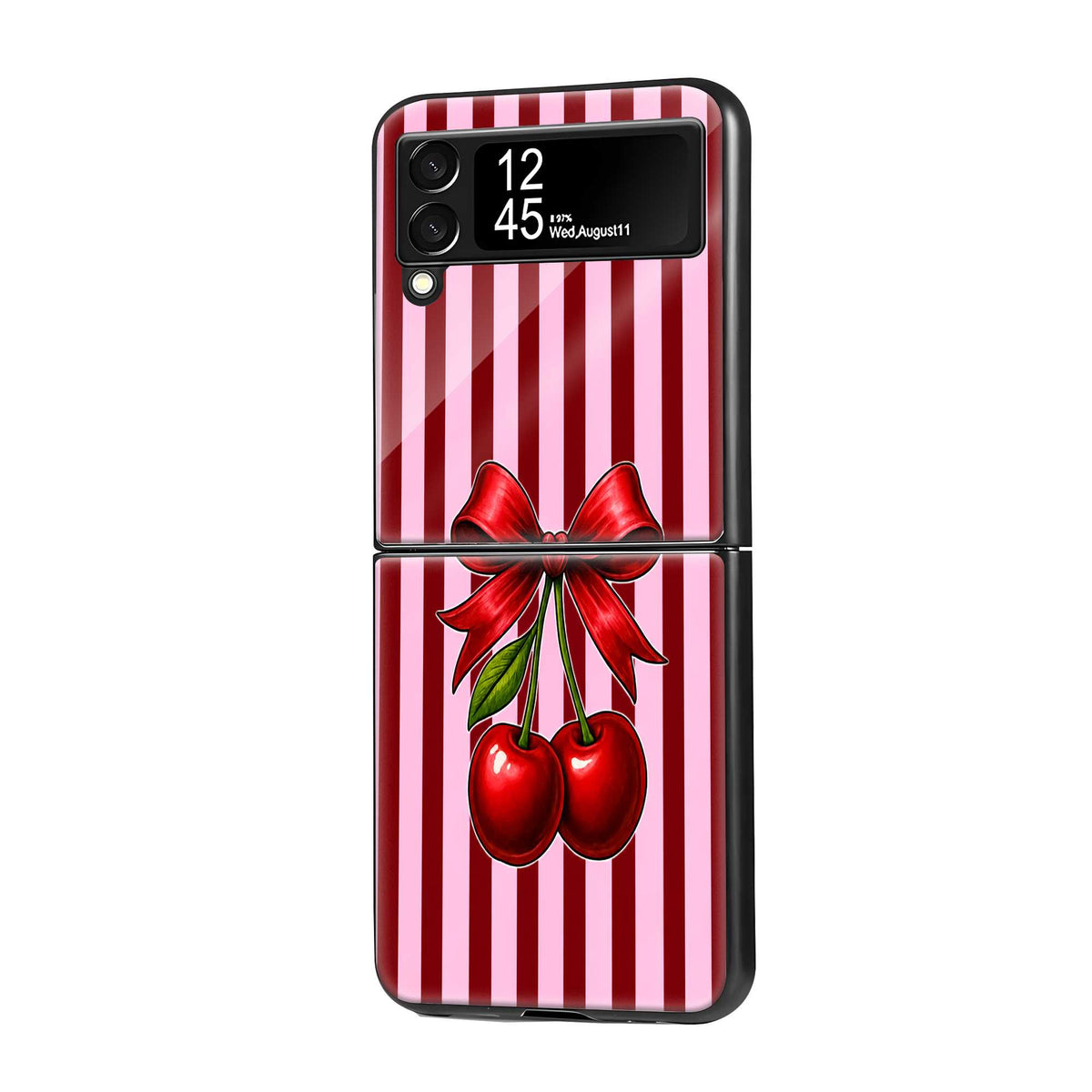 Cherry Bow Samsung Z Flip Glass Case