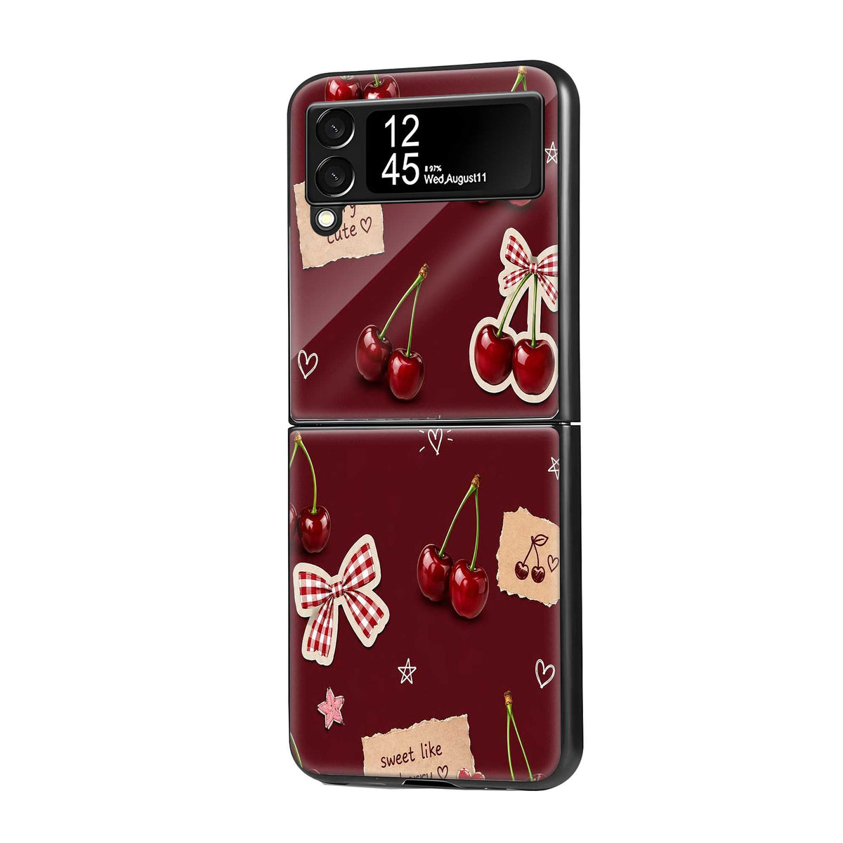 Cherry Blossom Vibes Samsung Z Flip Glass Case Main image