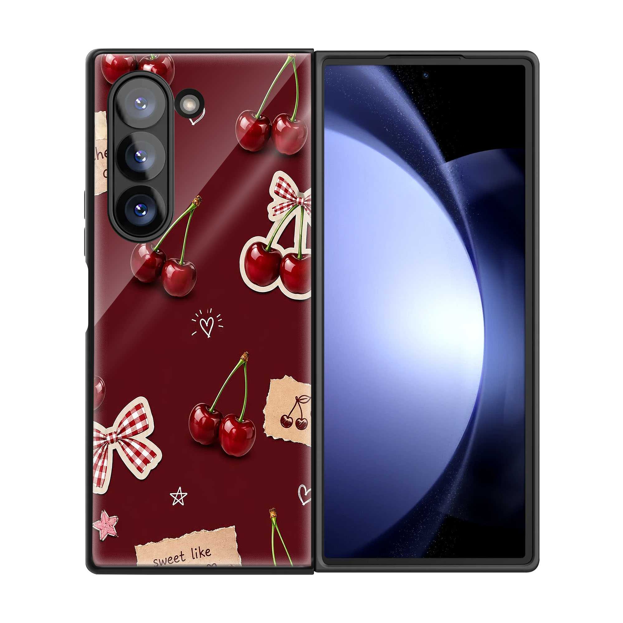 Cherry Blossom Vibes Samsung Z Fold Glass Case