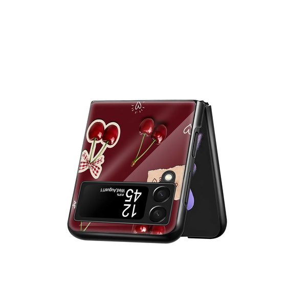 Cherry Blossom Vibes Samsung Z Flip Glass Case
