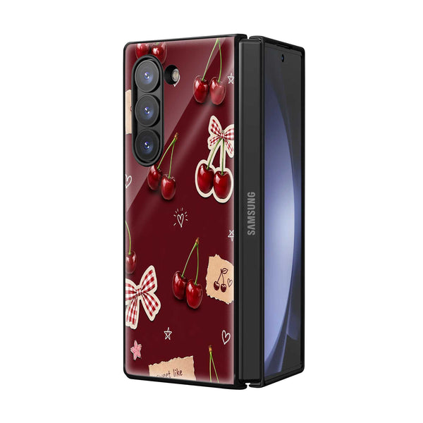 Cherry Blossom Vibes Samsung Z Fold Glass Case