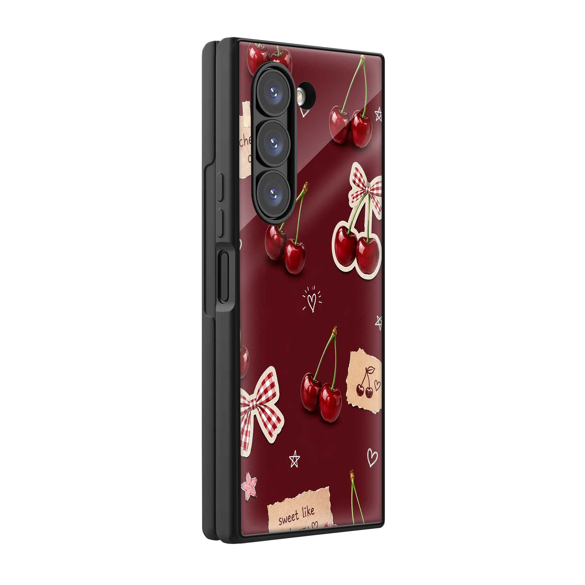 Cherry Blossom Vibes Samsung Z Fold Glass Case
