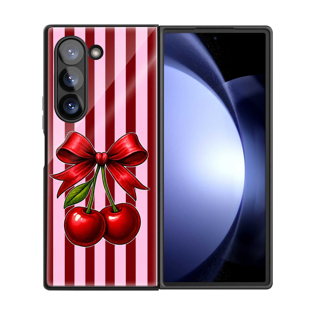 Cherry Bow Samsung Z Fold Glass Case