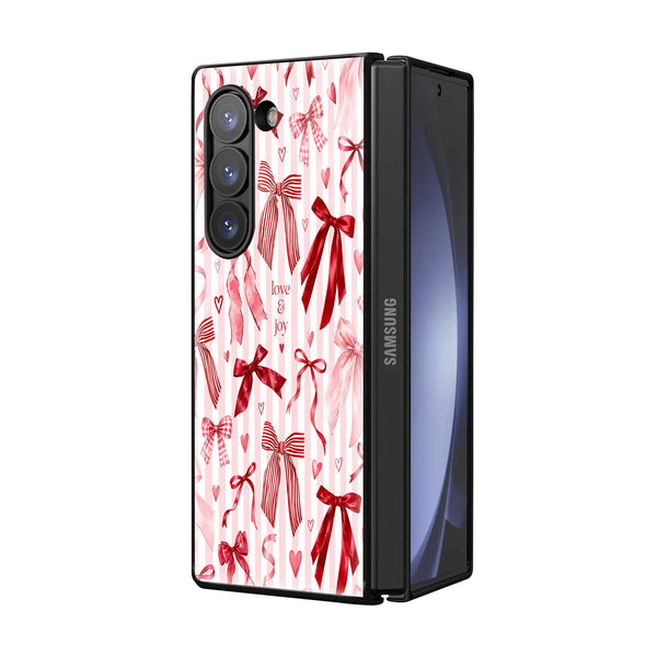 Cherry Bows Samsung Z Fold Glass Case