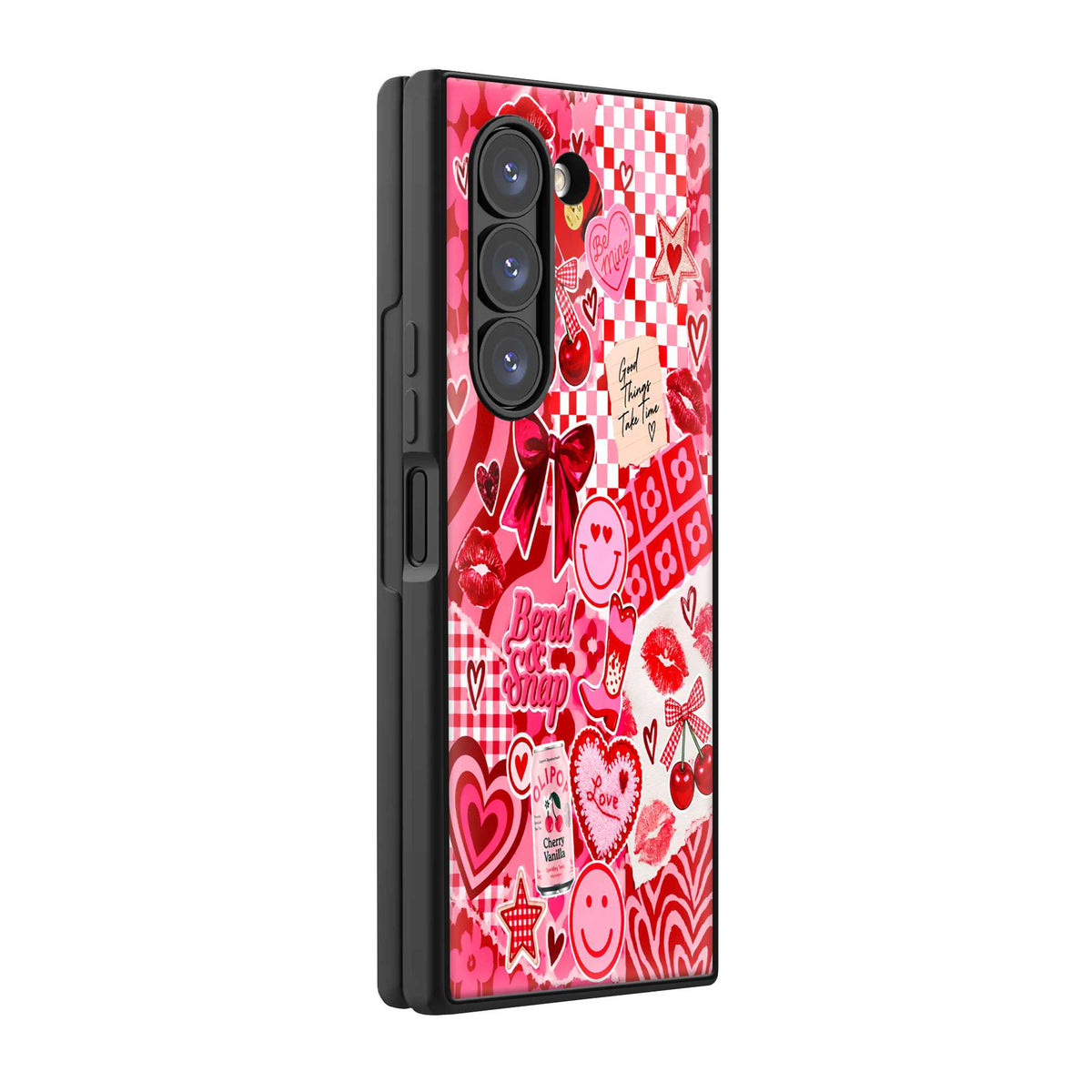 Cherry Check Samsung Z Fold Glass Case Main image