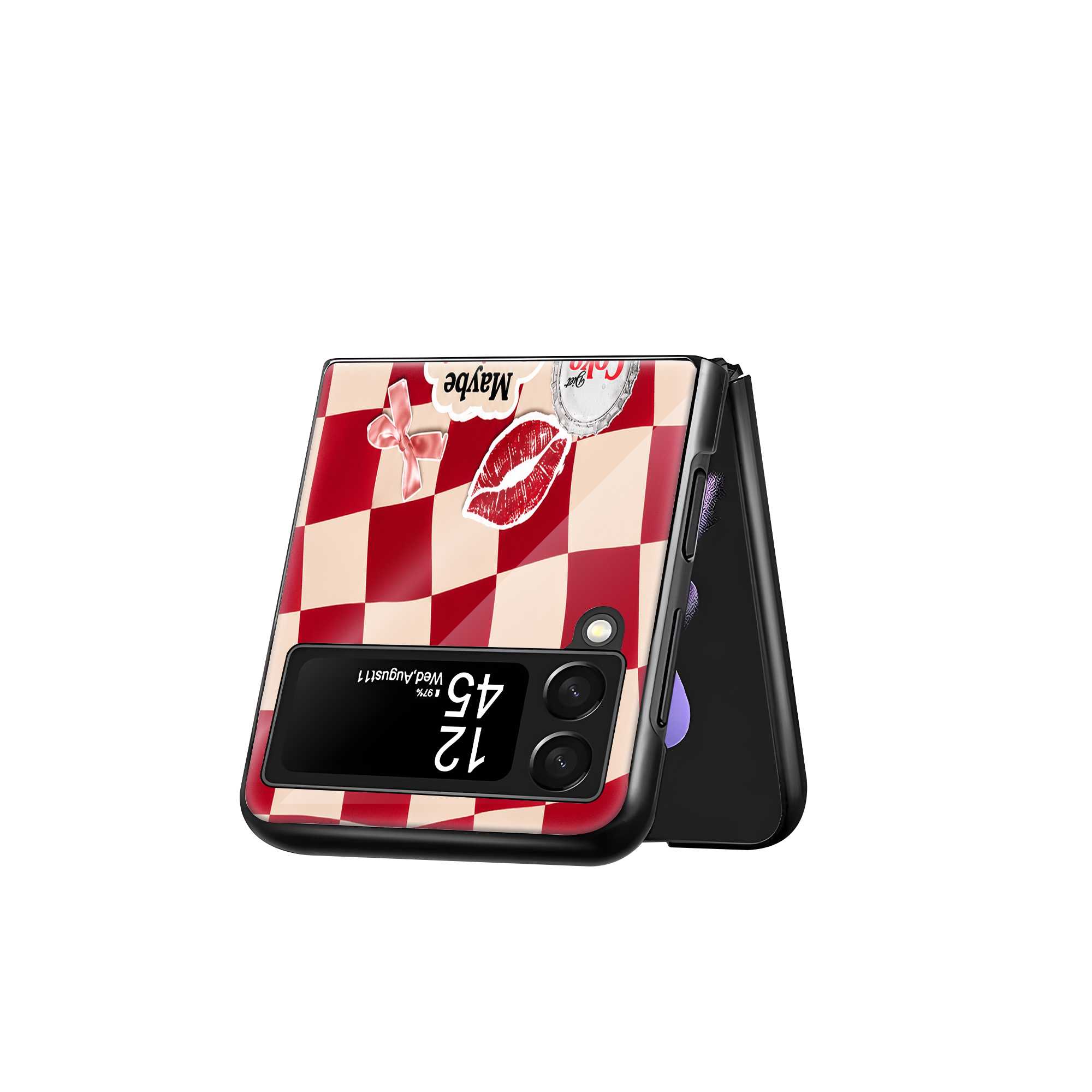 Cherry Coke Crush Samsung Z Flip Glass Case
