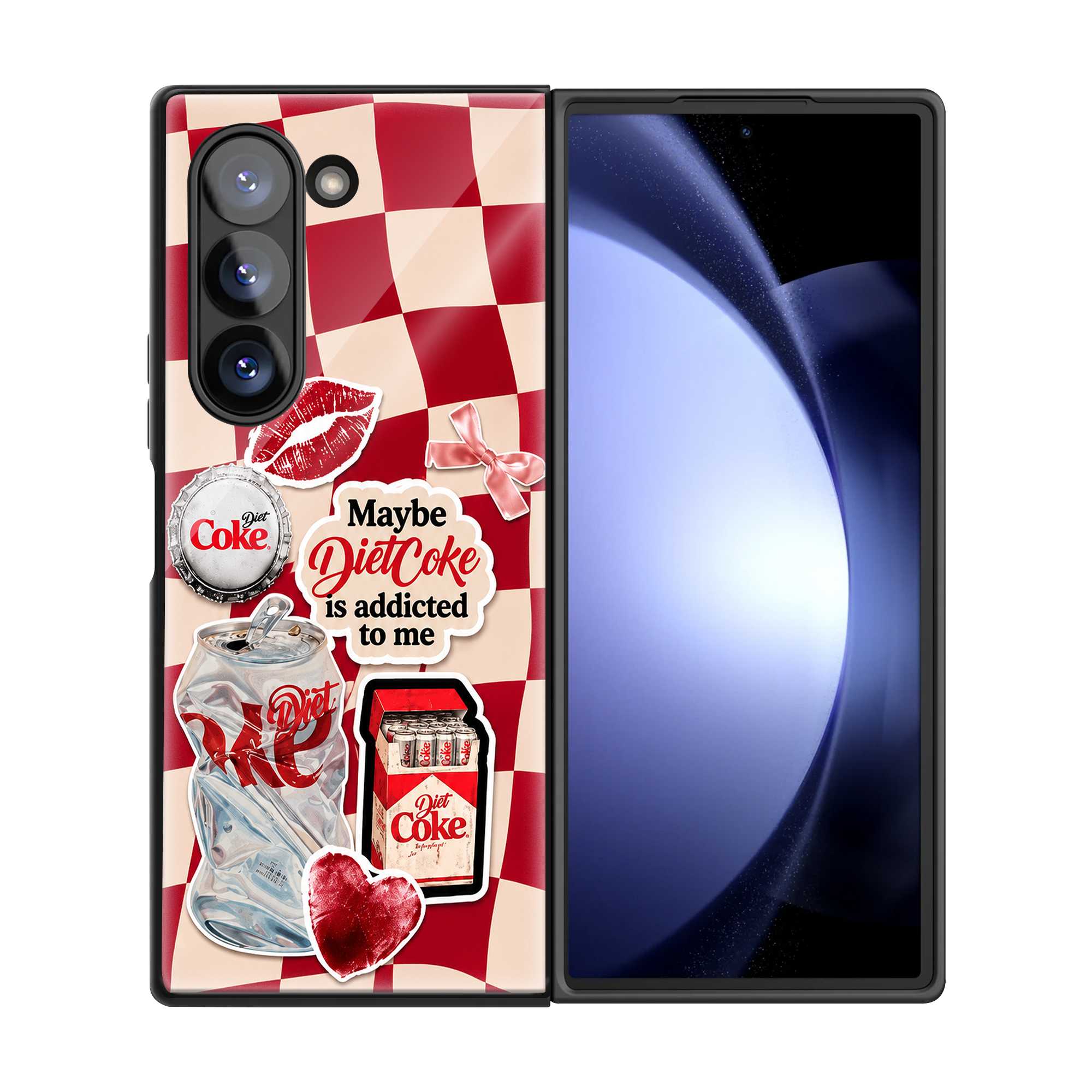 Cherry Coke Crush Samsung Z Fold Glass Case