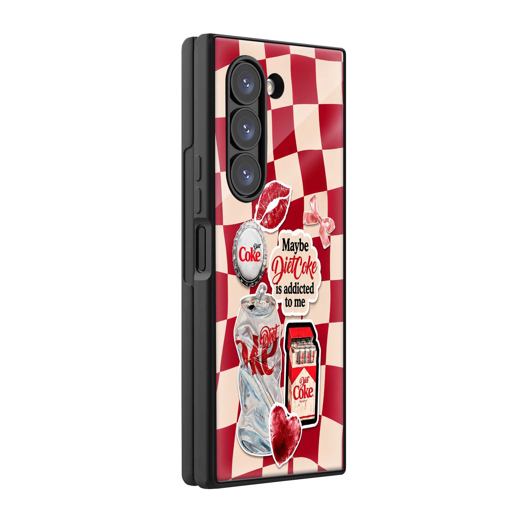 Cherry Coke Crush Samsung Z Fold Glass Case