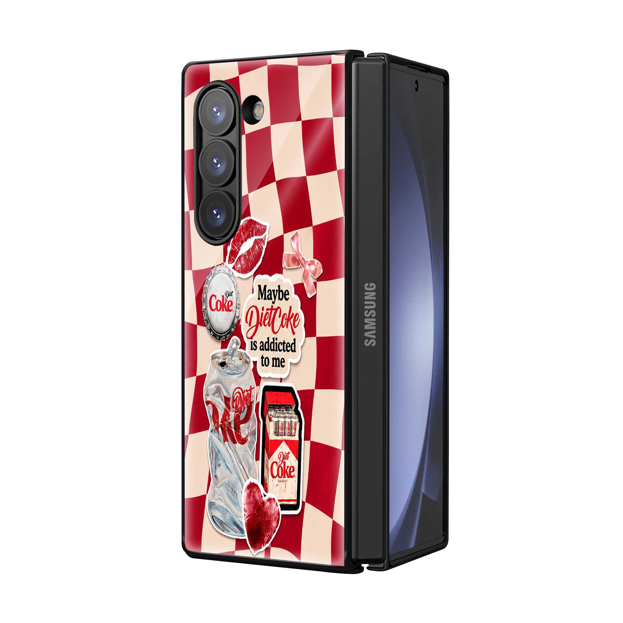 Cherry Coke Crush Samsung Z Fold Glass Case