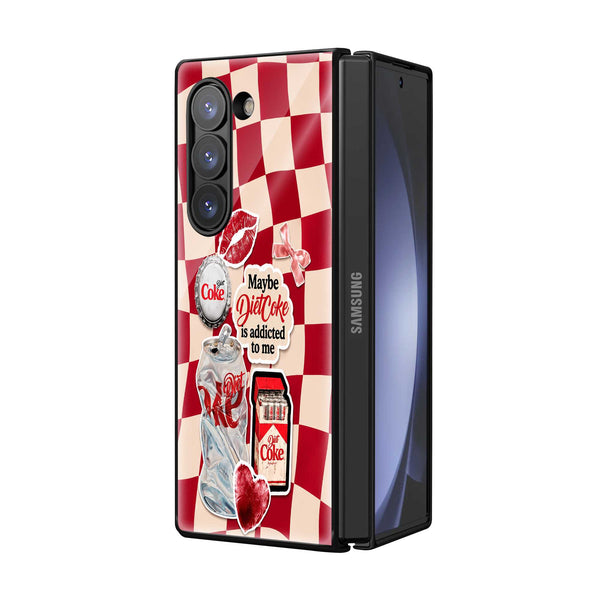 Cherry Coke Crush Samsung Z Fold Glass Case