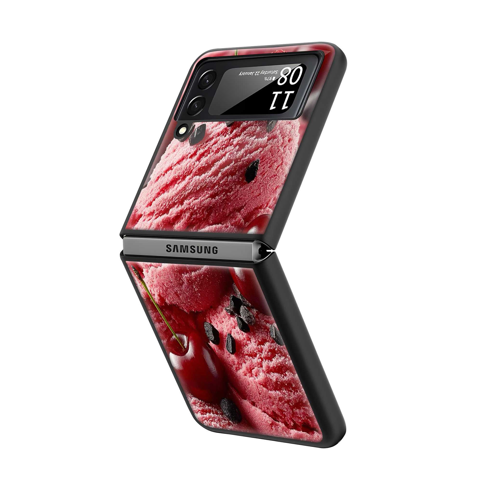 Cherry Crush Samsung Z Flip Glass Case Secondary image