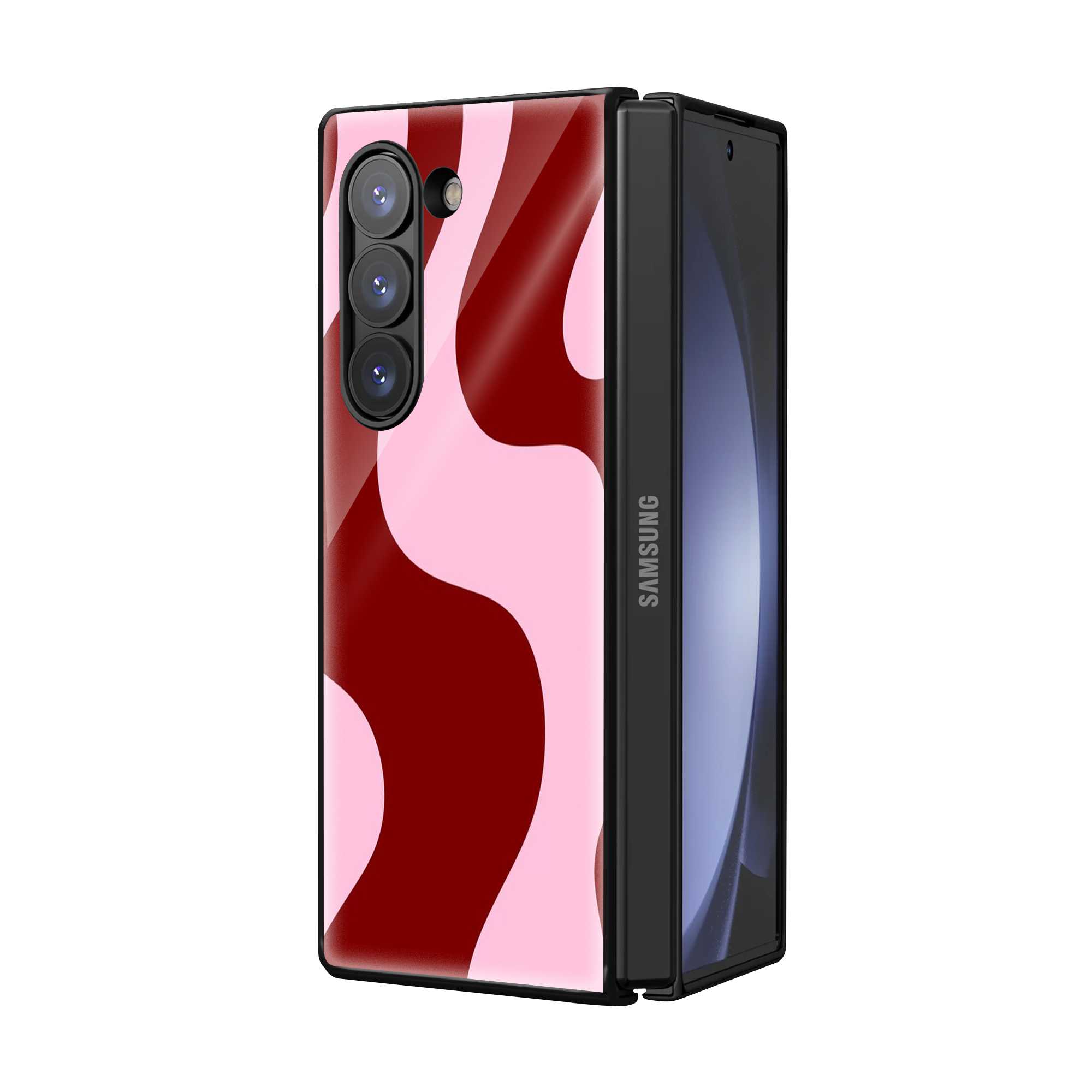 Cherry Flow Samsung Z Fold Glass Case