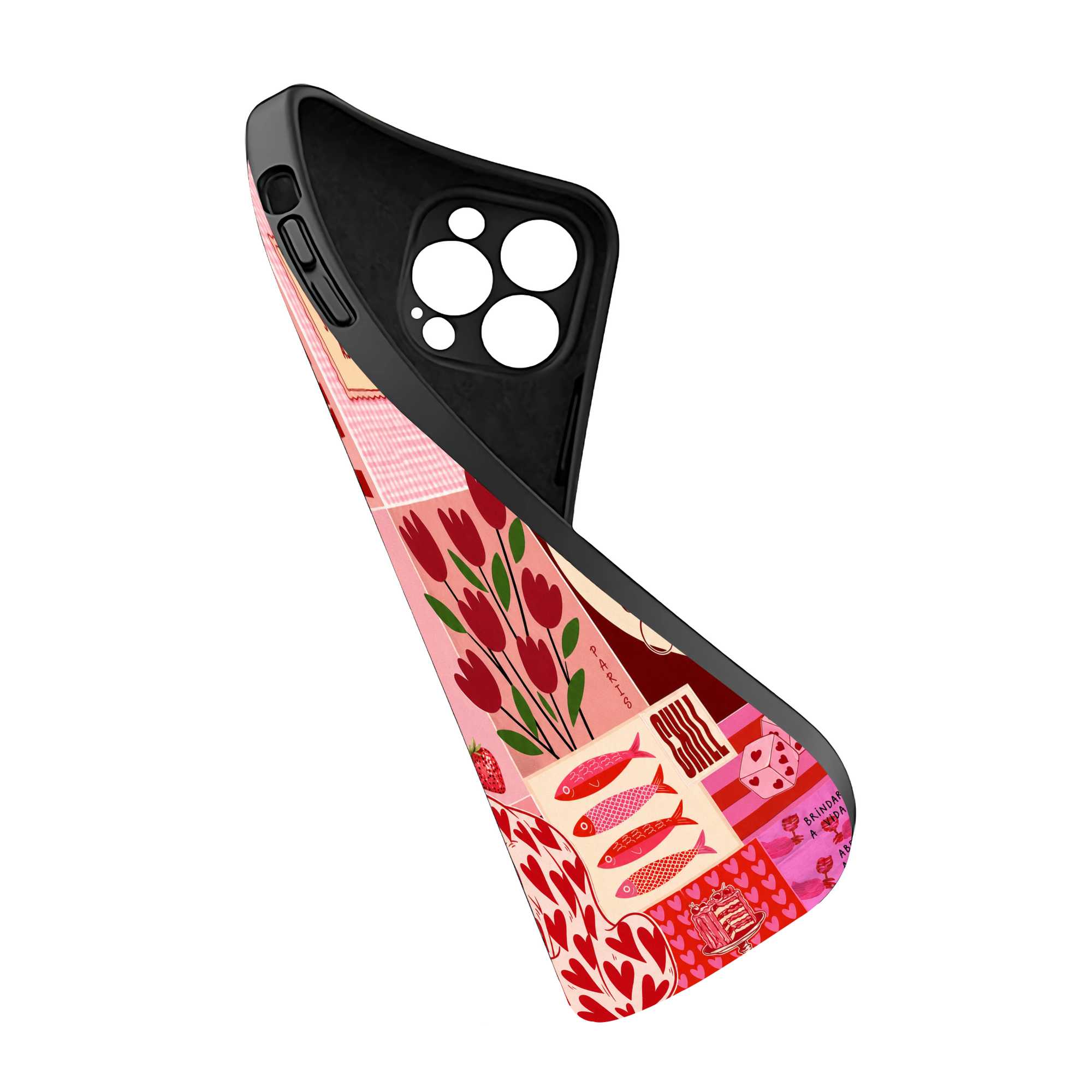 Cherry Love Collage Silicone Case