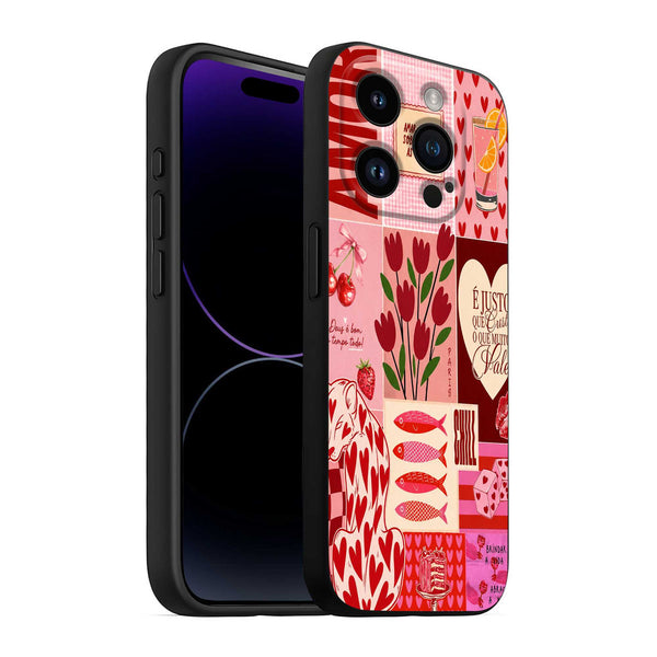 Cherry Love Collage Silicone Case