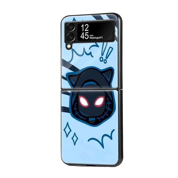 Chibi Spider Noir Samsung Z Flip Glass Case