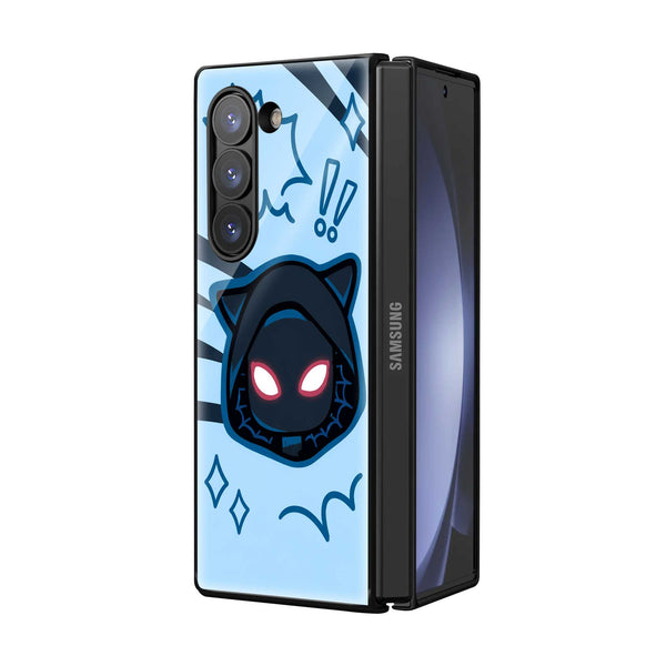 Chibi Spider Noir Samsung Z Fold Glass Case