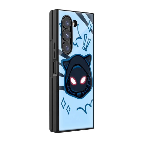 Chibi Spider Noir Samsung Z Fold Glass Case