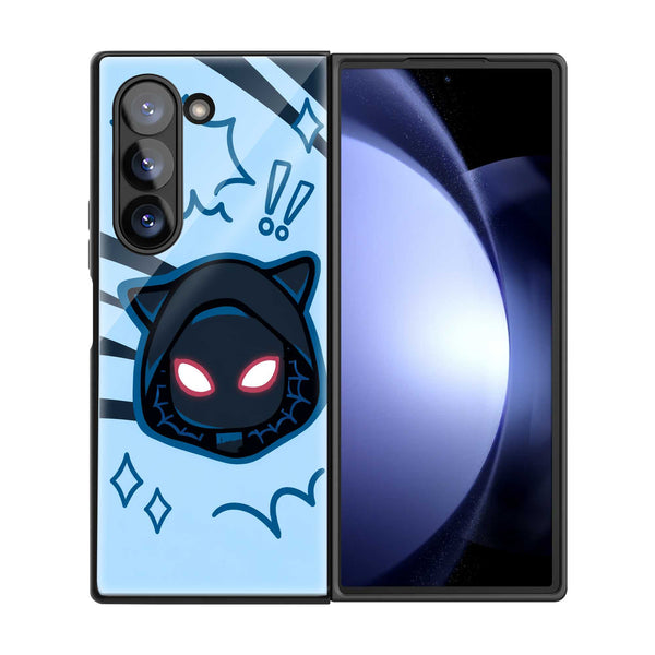 Chibi Spider Noir Samsung Z Fold Glass Case