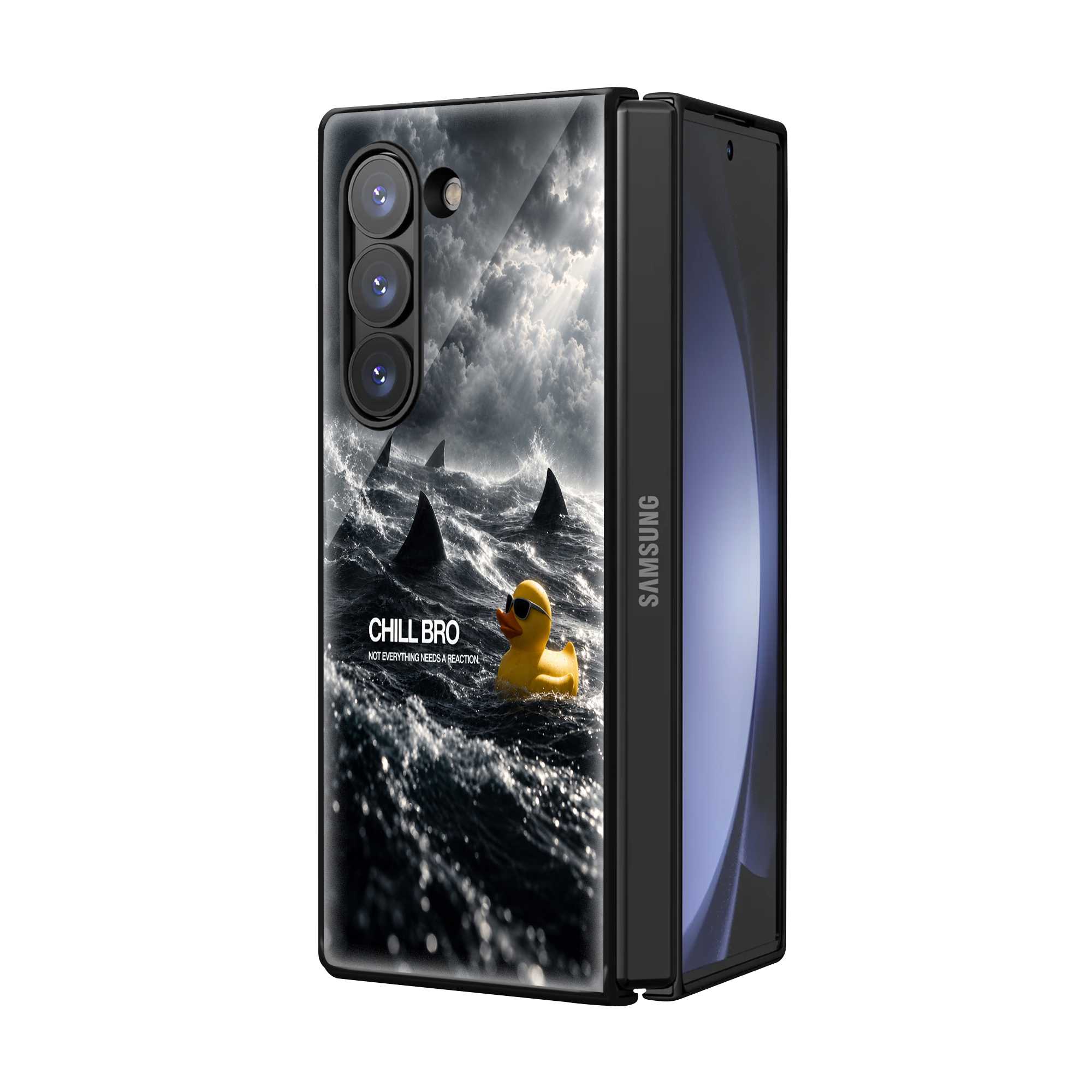 Chill Bro Samsung Z Fold Glass Case Secondary image