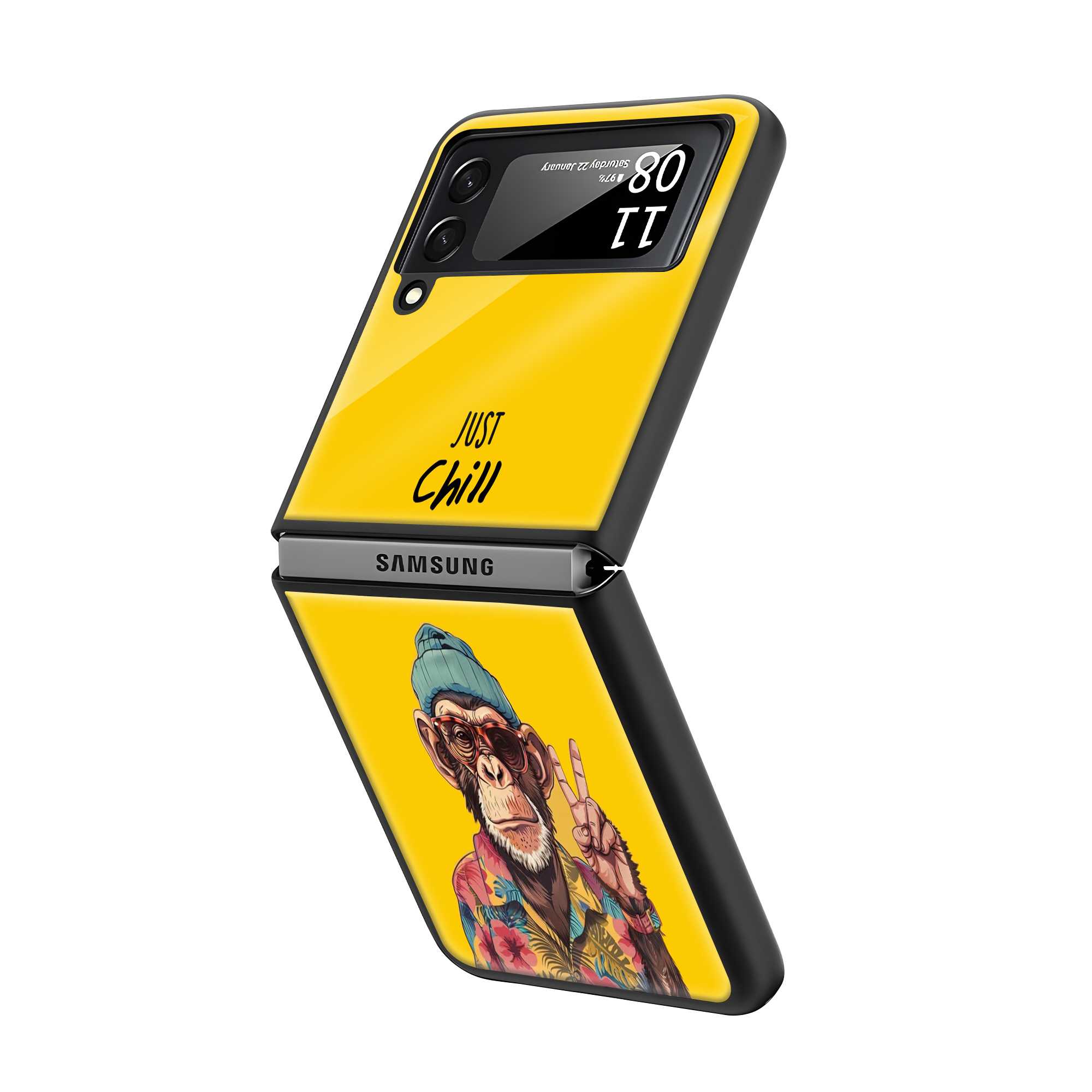 Chill Monkey Samsung Z Flip Glass Case